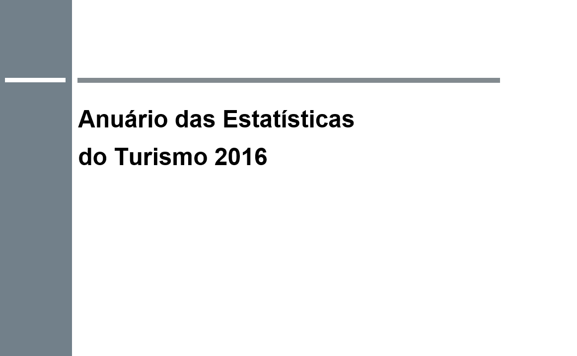 Anuário das Estatísticas do Turismo | 2016